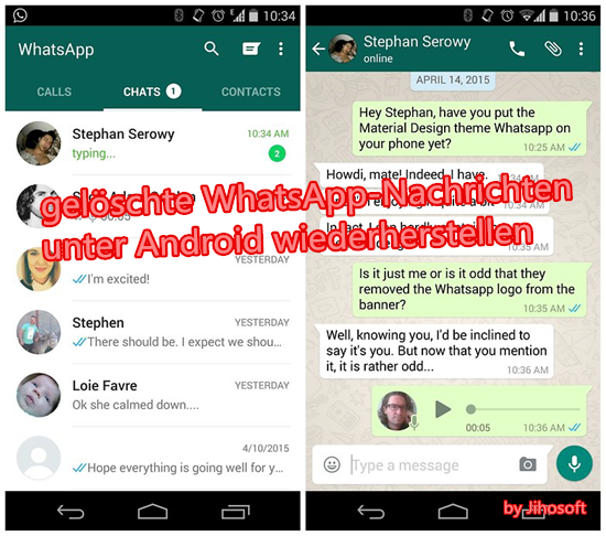 Man whatsapp bei gelöschte kann wiederherstellen nachrichten WhatsApp: So