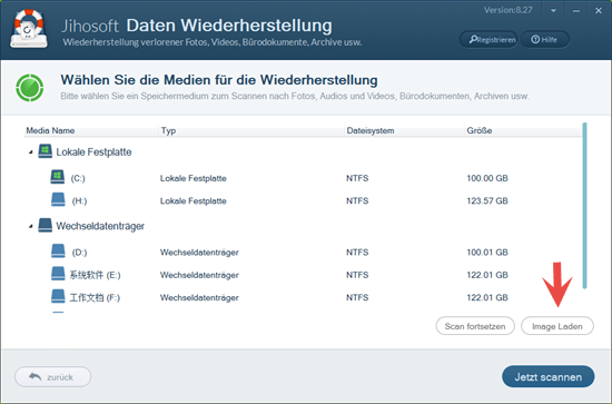 Wiederherstellung von Speicherkartendaten