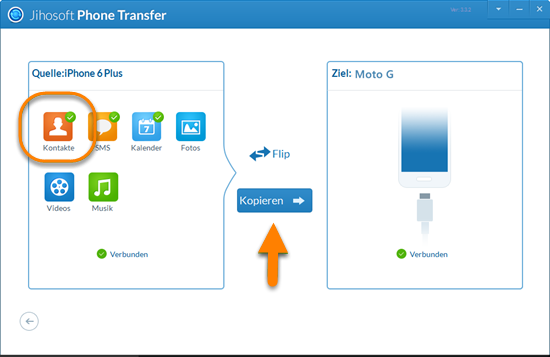 Handy Datenübertragung: Übertragen Sie Kontakte zwischen iPhone und Motorola