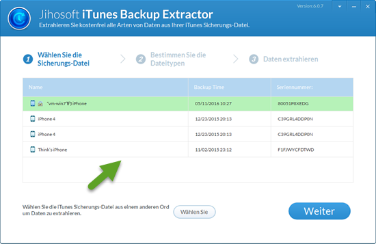 Kostenloser iPhone Backup Extractor