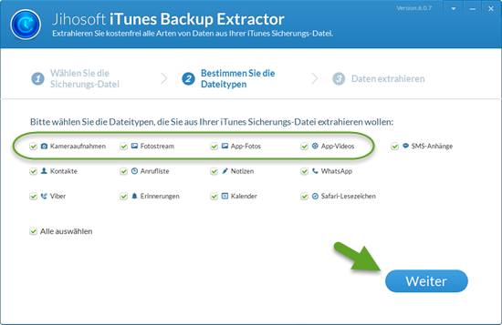 kostenfreie Jihosoft iPhone Backup Extractor