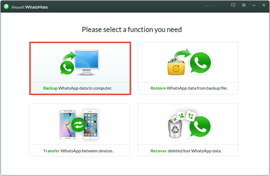 choose backup whatsapp function