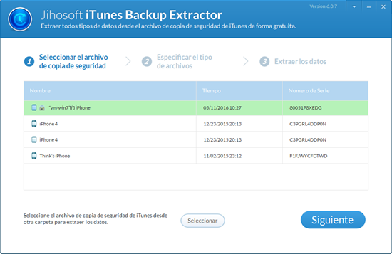 Jihosoft iPhone Backup Extractor Gratuito