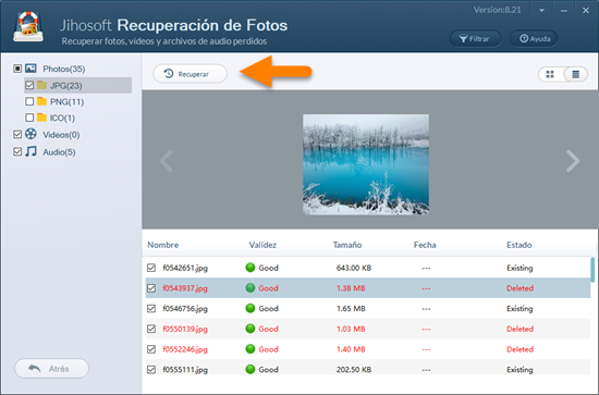 Jihosoft Recuperación de Fotos Borradas