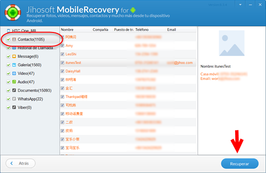 ¿Puedo Recuperar Contactos Eliminados en el Teléfono Móvil Samsung? Jihosoft Recuperación de Datos Android