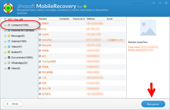 Jihosoft Recuperación de Datos Android