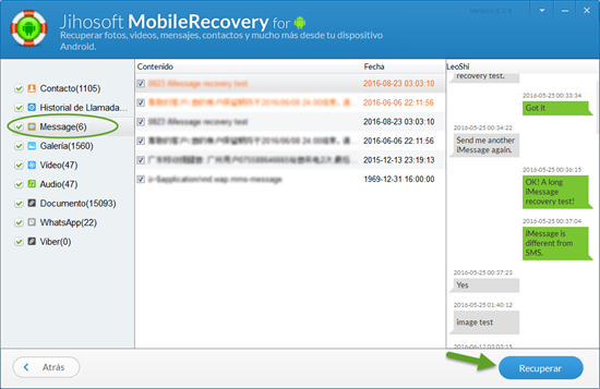 La Mejor Manera de Recuperar los Mensajes de Texto Borrados del Teléfono Celular Samsung Jihosoft Recuperación de Datos Android