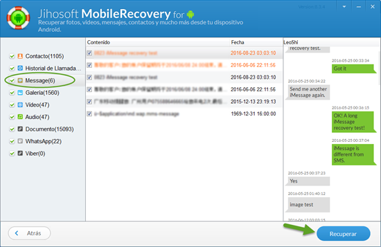 Jihosoft Recuperación de Datos Android