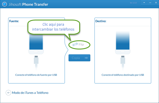 Conecte dos teléfonos al ordenador