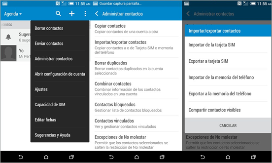 Cómo Pasar Contactos de HTC a Sony Xperia