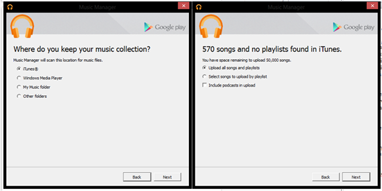 Transferir música desde iTunes para Android a través de Google Play Music Manager