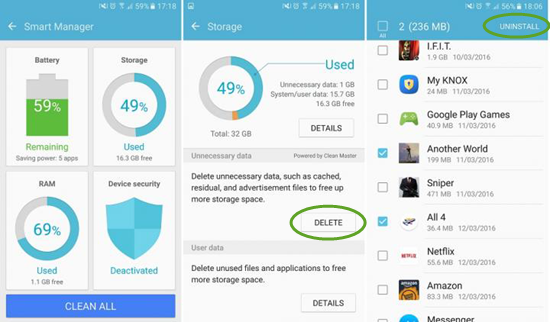 Libérez de l'espace de stockage sur votre Galaxy S7