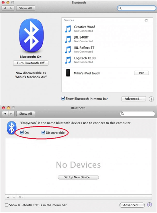 Activez le Bluetooth sur iPad