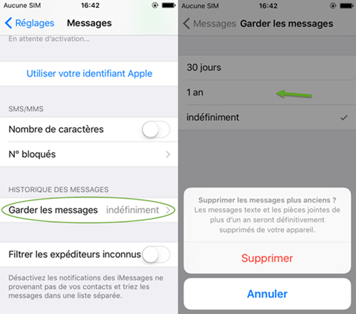 Configurez l’expiration automatique de vos messages