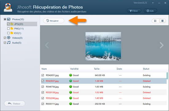 Jihosoft Récupération de Photos