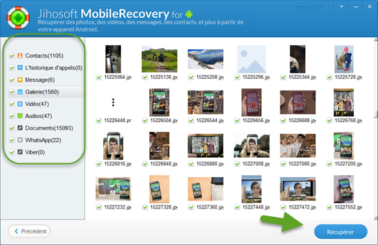 Jihosoft Récupération de Fichiers Android