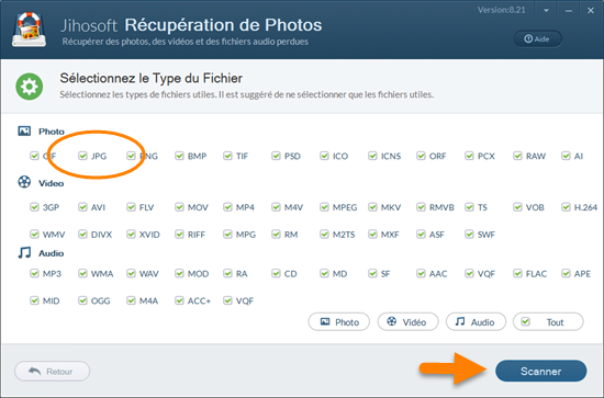 Jihosoft Récupération de Photos