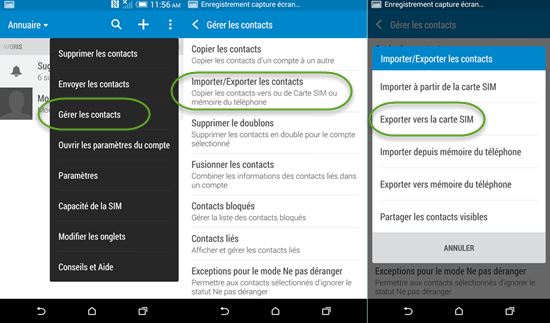 Transférer Contacts Android vers Android par Carte SIM