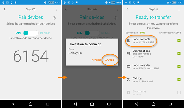 Comment Transférer Contacts Samsung vers Sony Xperia