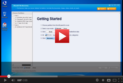 Video Guide about how to Recovery Files