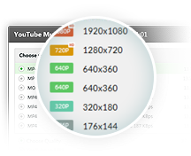 Seleccione la resolución de vídeo