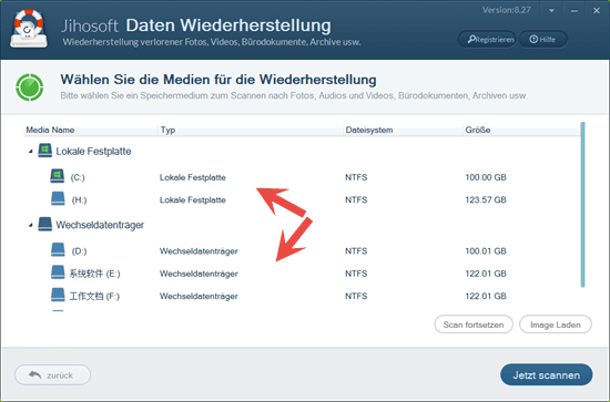 Wie kann man gelöschte/formatierte Dateien wiederherstellen?