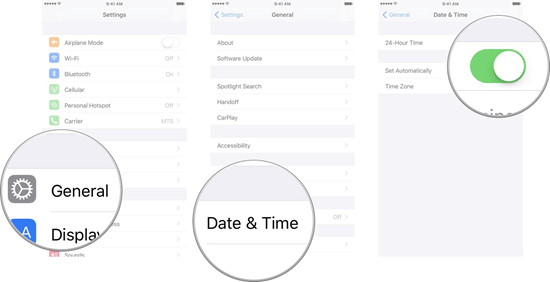 Cambie la configuración de fecha y hora