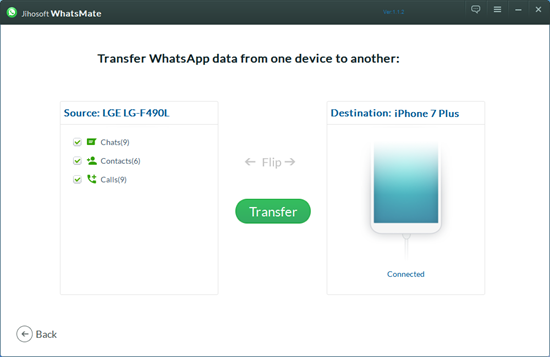 Move WhatsApp from Android to iPhone with Whatsmate