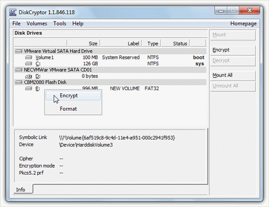 Using DiskCryptor to Lock a USB Pen Drive with Password on Windows