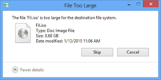 The File is too Large for the Destination File System