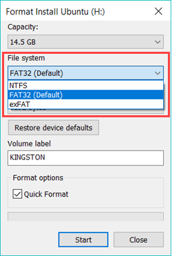 format FAT32 USB drive and convert it as NTFS