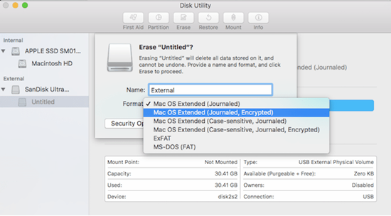 Using Disk Utility to Put a Password on a Flash Drive on Mac