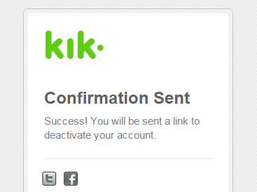 Kik account löschen