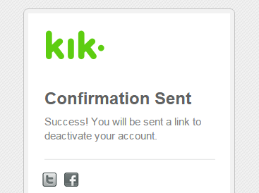 Comment supprimer définitivement le compte Kik