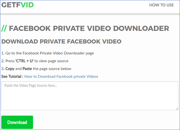Solución para descargar vídeos privados de Facebook en línea