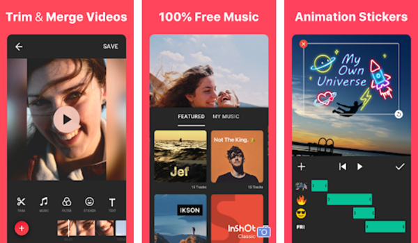 InShot video editor is one of the Top 10 Best Free Video Editors for Android in 2019.