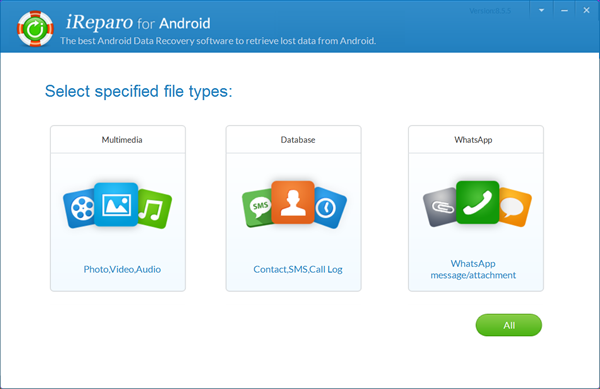 iReparo Android Data Recovery Software.