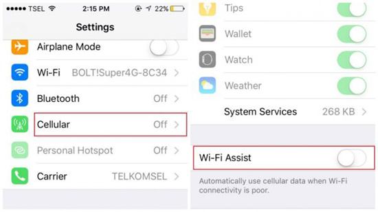 Schalten Sie den WLAN-Assistenten um