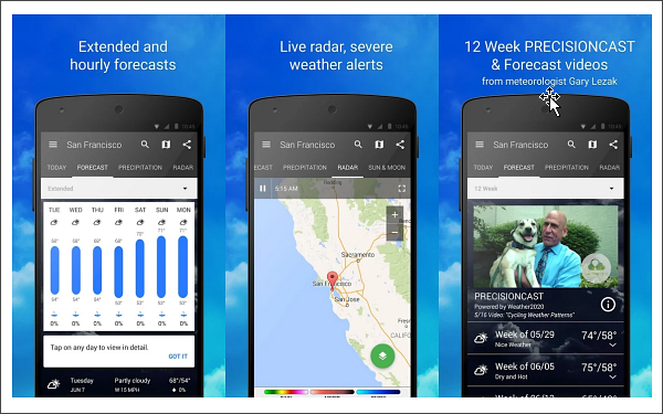 1Weather: Widget Forecast Radar is one of 5 Best Weather Apps for Android with Accurate Weather Forecast.