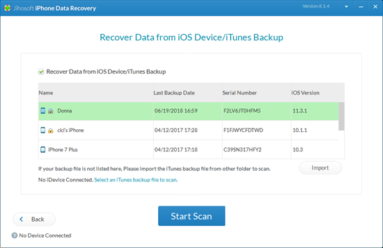 Drucken Sie iPhone-Nachrichten in iCloud / iTunes Backup