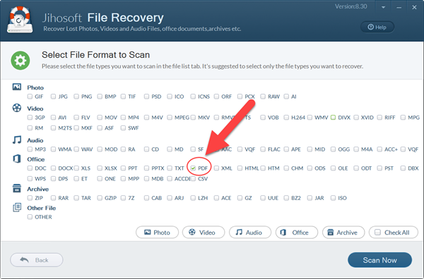 Pdf recovery software