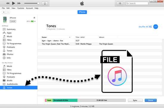 Crear tono para iPhone usando iTunes