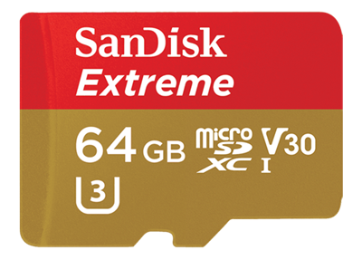 SANDISK EXTREME MICROSDHC UHS-1 32GB and 64GB is one of the Best 5 SD Cards for GoPro Hero Sport Camera.