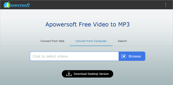 Apowersoft Free video to MP3