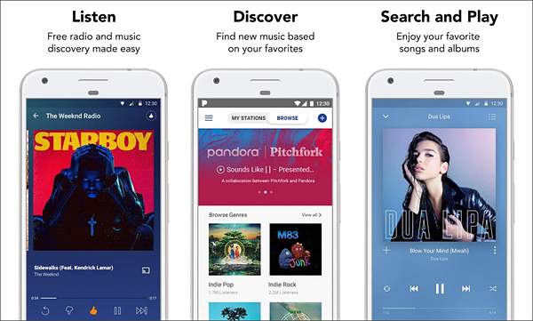 Pandora Music is best Radio Apps for Android to Stream Online Music.