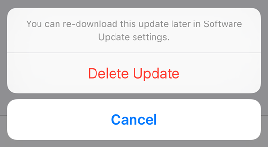 Laden Sie die iOS 12 Aktualisierungsdatei erneut herunter