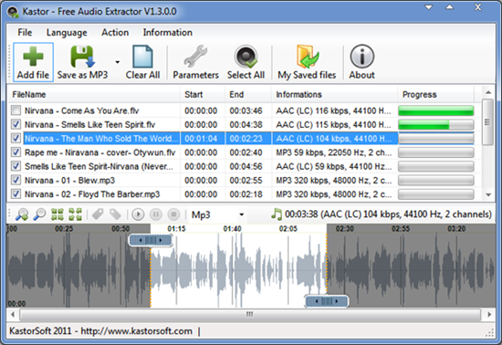 Kastor Free Audio Extractor, 5 Beste Video in MP3 Konverter