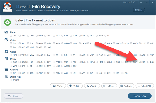 PST file recovery