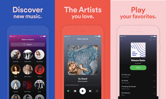 Spotify, Beste Musik Download Apps für iPhone.