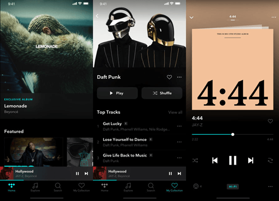 Tidal, Beste Musik Download Apps für iPhone.